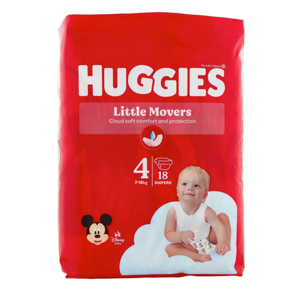 Huggies, Little Movers, 7-18 kg, 18 Stk.