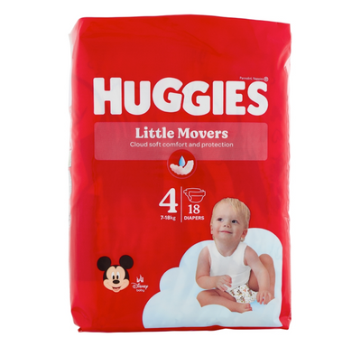 Huggies, Little Movers, 7-18 kg, 18 Stk.