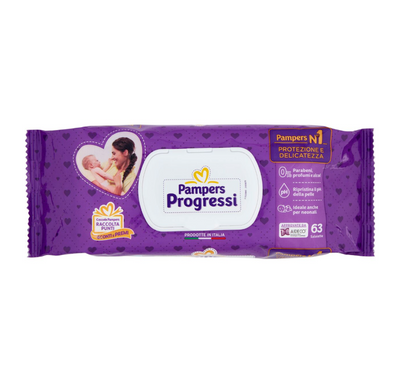 Pampers Progressi, Baby-Feuchttücher,  63 Stk.