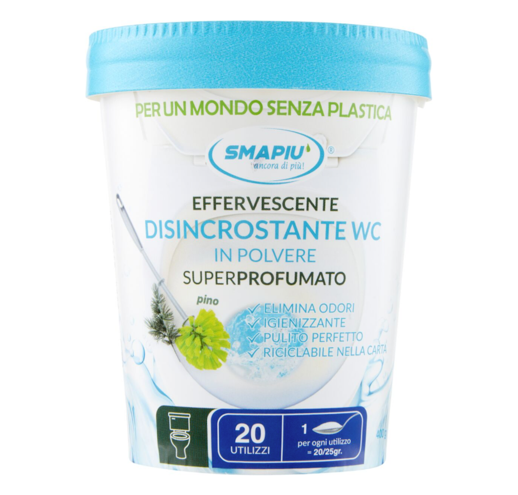 Smapiù, Sprudelndes WC-Entkalkungsmittelpulver, 400 gr