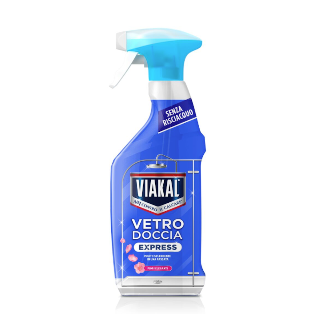 Viakal, Express-Duschglasreiniger, Elegante Blumen, 470ml