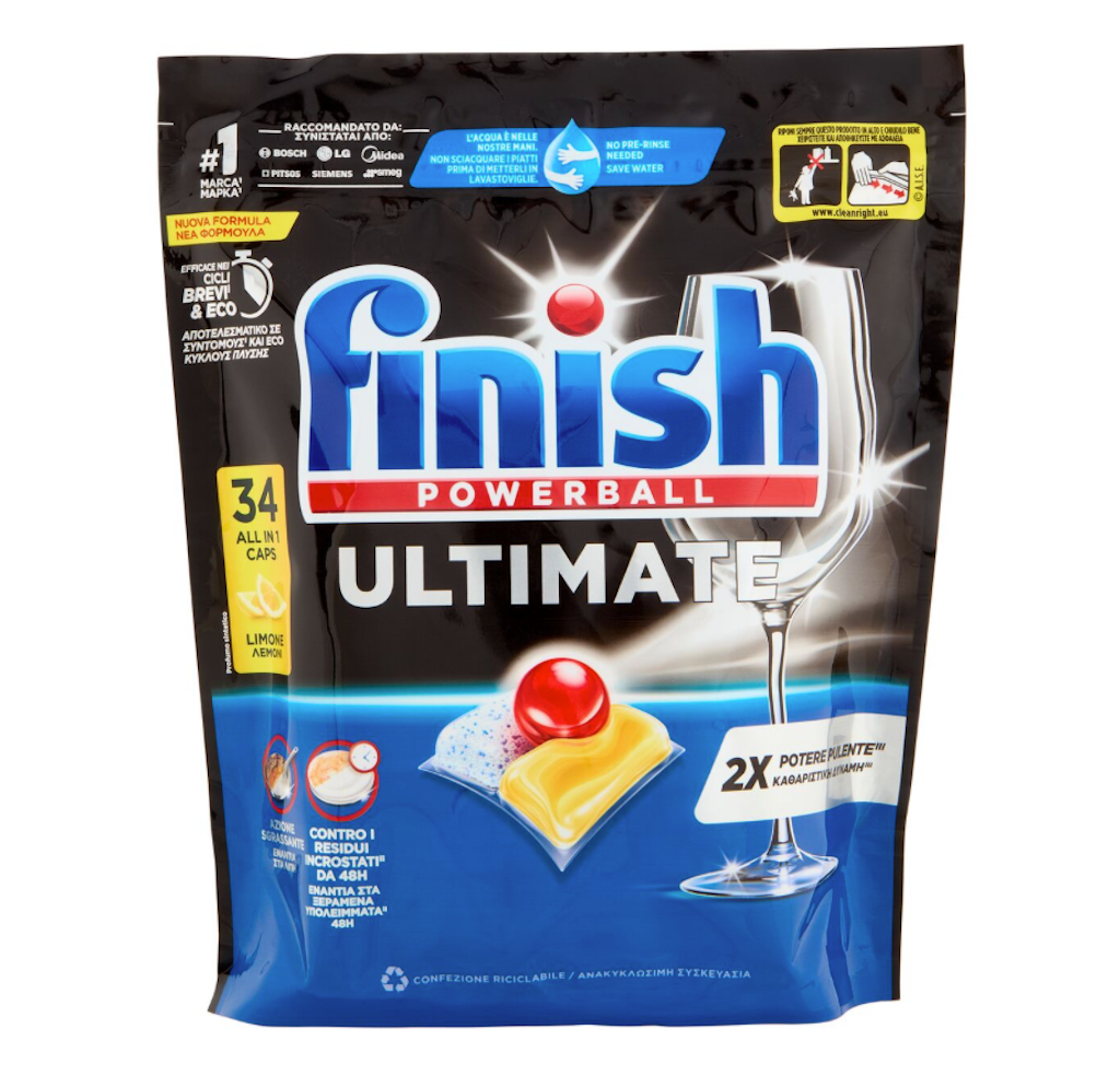 Finish, Powerball Ultimate, Geschirrspülertabs Zitrone, 34 Stk.