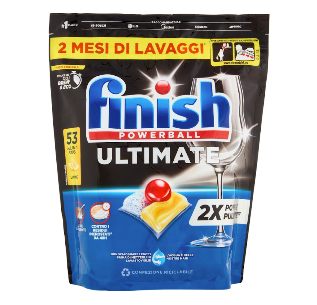Finish, Powerball Ultimate, Geschirrspülertabs Zitrone, 53 Stk.