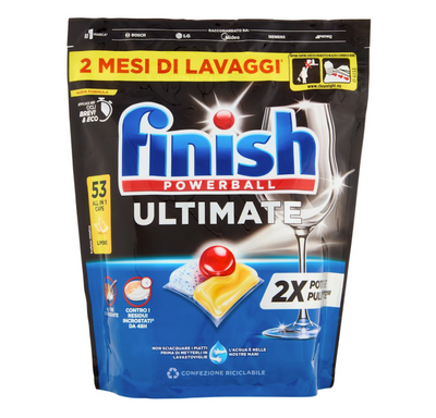 Finish, Powerball Ultimate, Geschirrspülertabs Zitrone, 53 Stk.