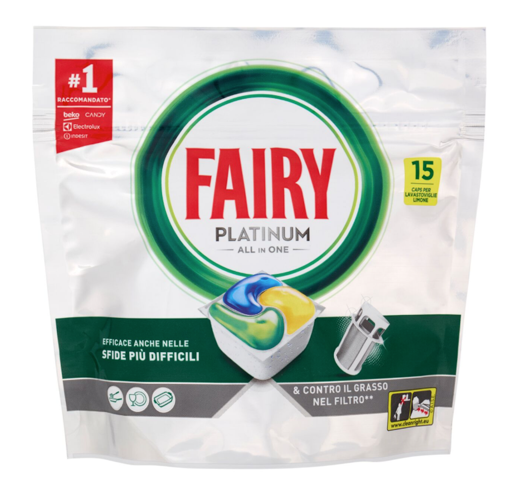 Fairy, Platinum All in 1, Geschirrspülertabs, 15 Stk.