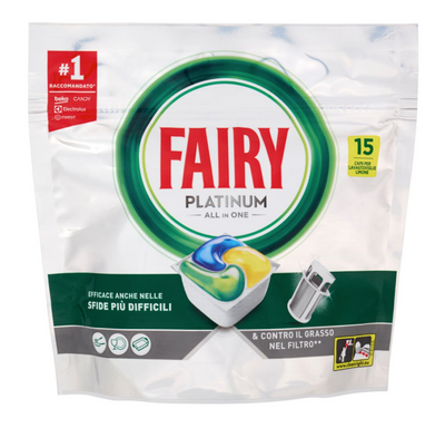Fairy, Platinum All in 1, Geschirrspülertabs, 15 Stk.
