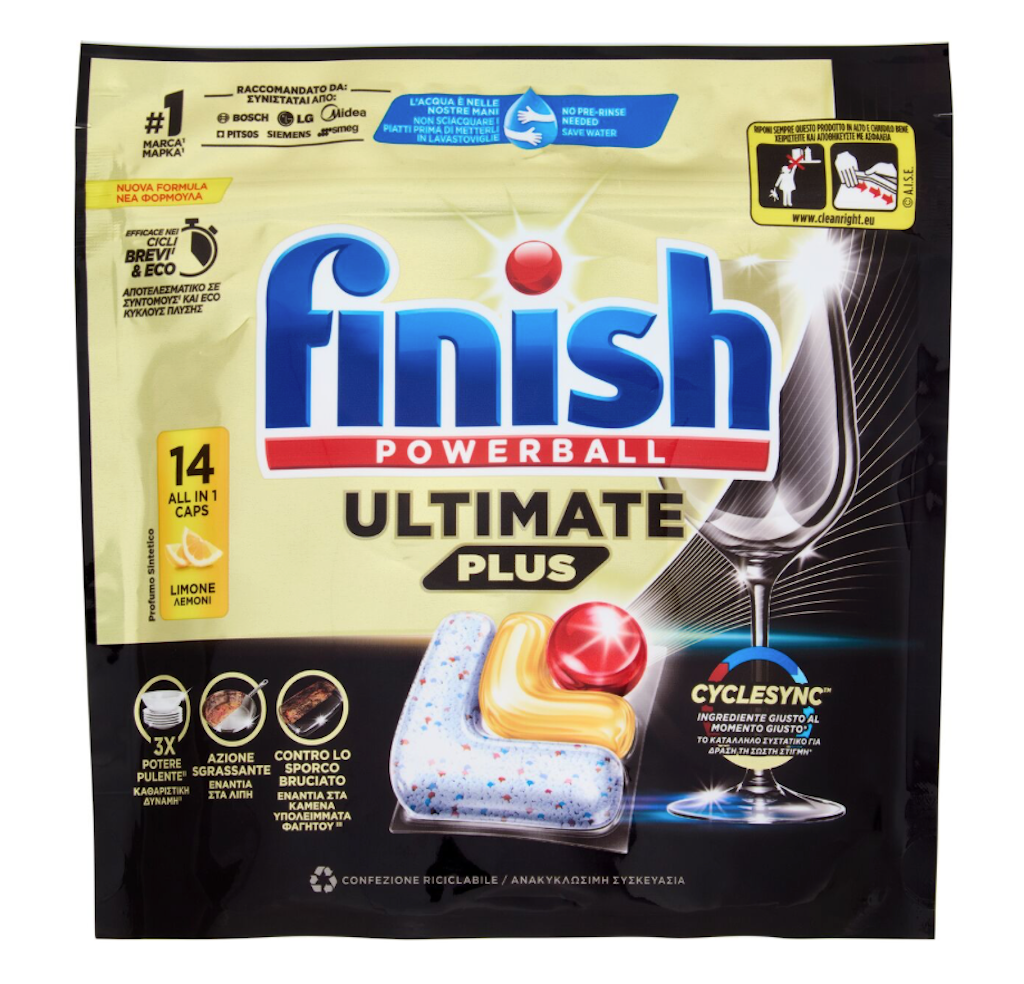 Finish, Powerball Ultimate Plus, Geschirrspülertabs, 14 Stk.
