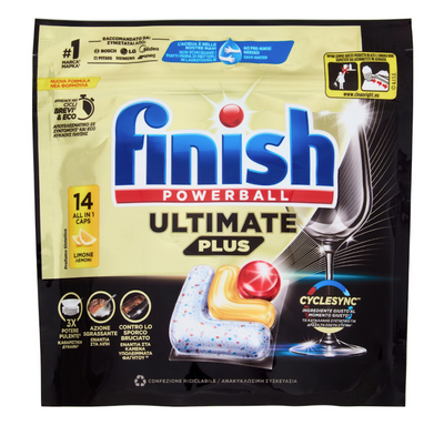 Finish, Powerball Ultimate Plus, Geschirrspülertabs, 14 Stk.