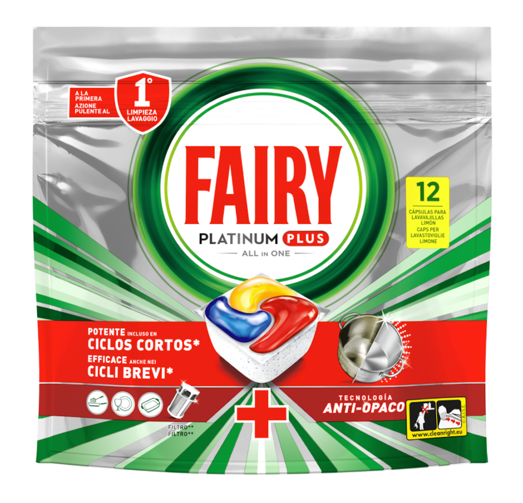 Fairy, Platinum Plus All in 1, Geschirrspülertabs, 12 Stk.