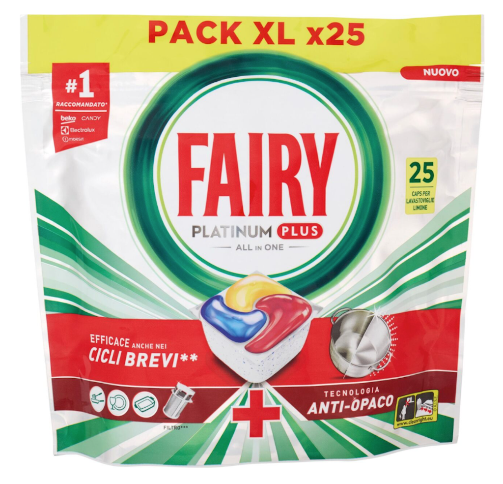 Fairy, Platinum Plus All in 1, Geschirrspülertabs, 25 Stk.