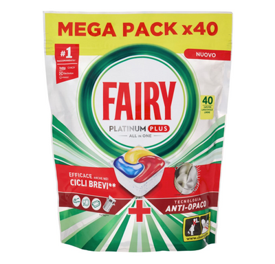 Fairy, Platinum Plus All in 1, Geschirrspülertabs, 40 Stk.