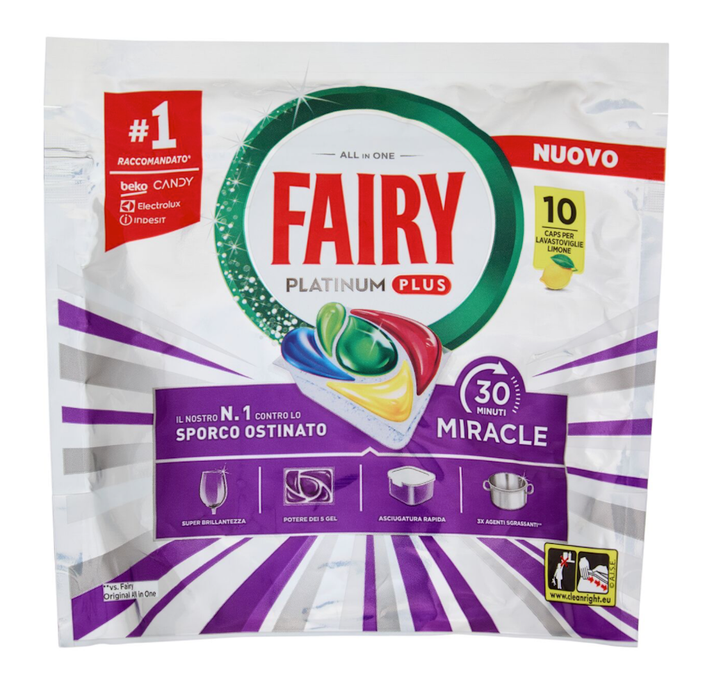 Fairy, Platinum Plus Miracle All in 1, Geschirrspülertabs, 10 Stk.