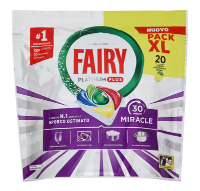 Fairy, Platinum Plus Miracle All in 1, Geschirrspülertabs, 20 Stk.