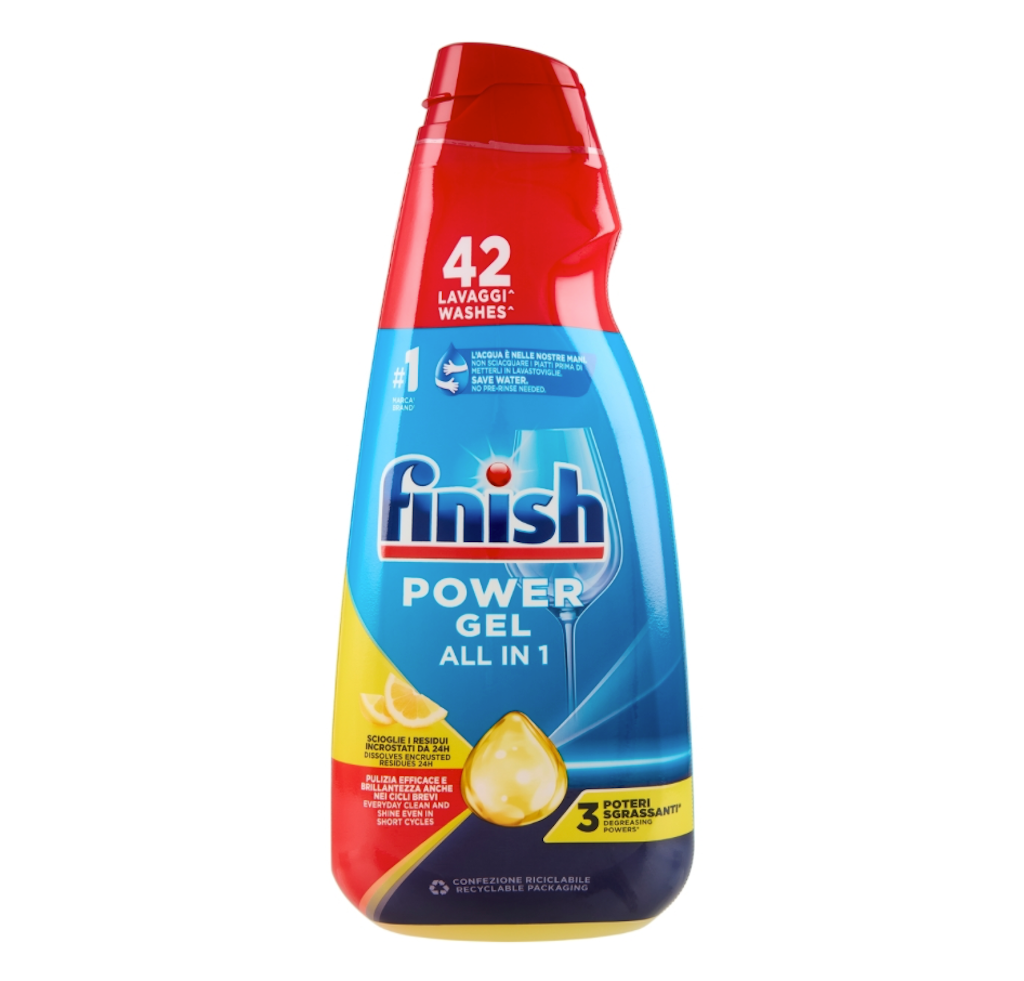 Finish Power Gel All in 1, Geschirrspülgel, Zitrone, 940 ml