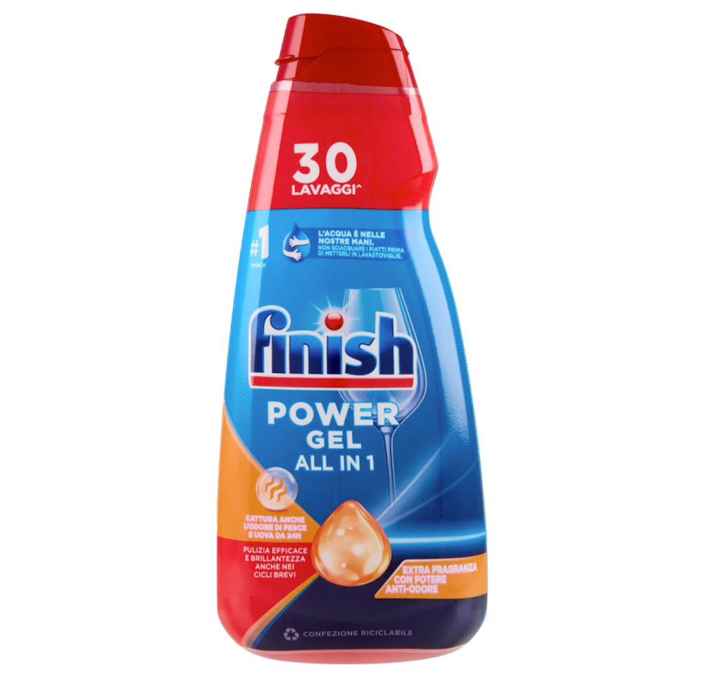 Finish Power Gel All in 1, Geschirrspülgel, gegen schlechte Gerüche, 600 ml