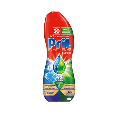 Pril Excellence Duo Gel, Geschirrspülgel, 30 Wäschen