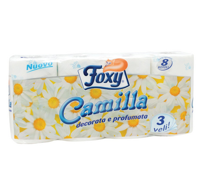 Foxy, Camilla, Wc Papier, 3 Lagig, 8 Rollen