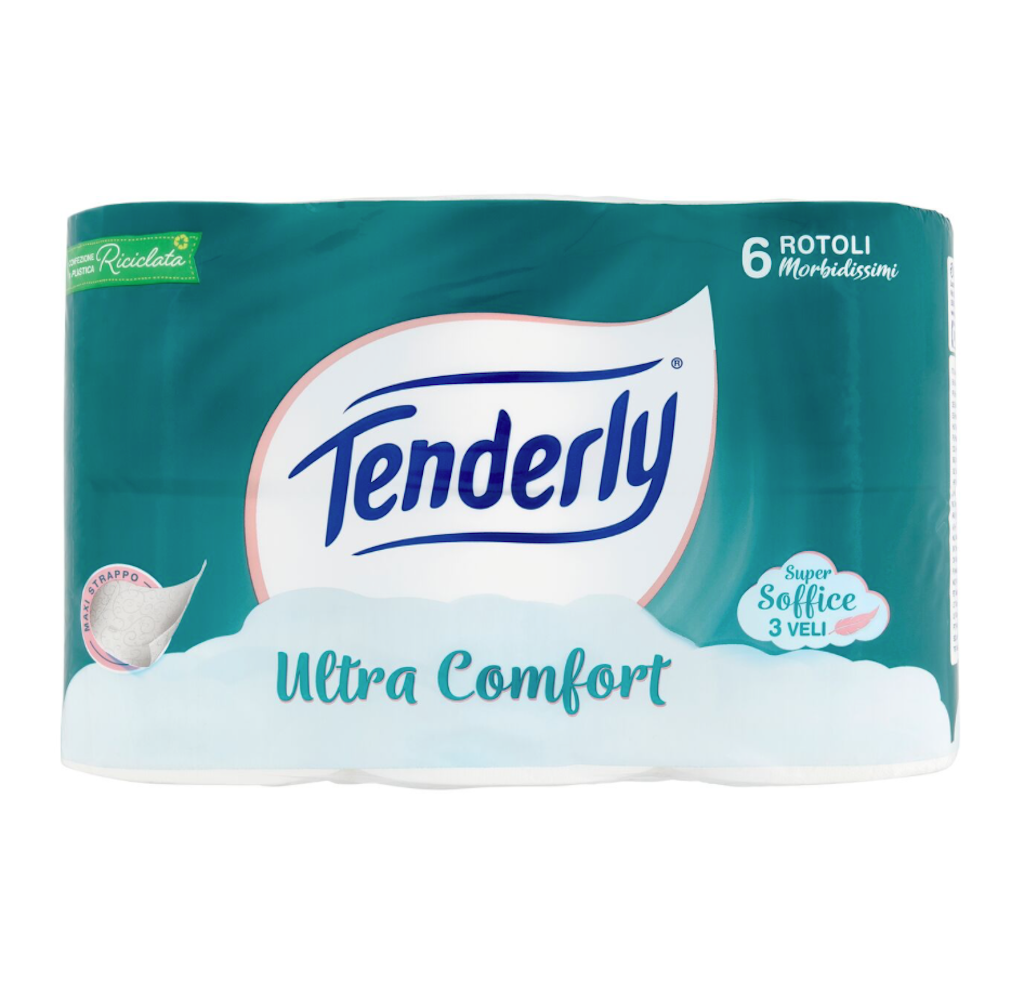 Tenderly, Ultra Comfort, Wc Papier, 3 Lagig, 6 Rollen