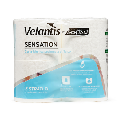 Aquam, Velantis Sensation, 3 XL Lagig, Talk Duft, 4 Rollen