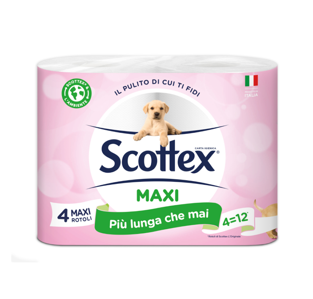 Scottex, Maxi, Wc Papier, 4 Maxi Rollen