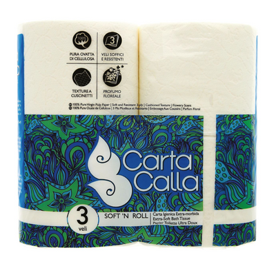 Carta Calla, Wc Papier, 3 Lagig, 4 Rollen