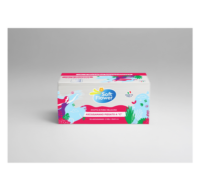 Soft Flower, Einweghandtuch, 3 Lagig, 153 Stk.