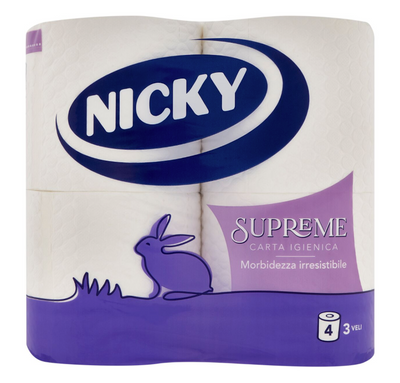 Nicky, Supreme Wc Papier, 3 Lagig, 4 Rollen