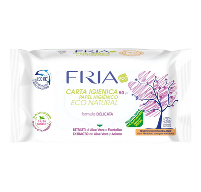 Fria, Feucht-Wc papier, Eco Natural, 50 Stk.