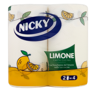Nicky, Asciugatutto, Zitrone, Haushaltspapier, 2 Rollen