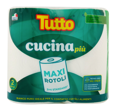 Tutto, Cucina piu`, Haushaltspapier, 2 Maxi Rollen