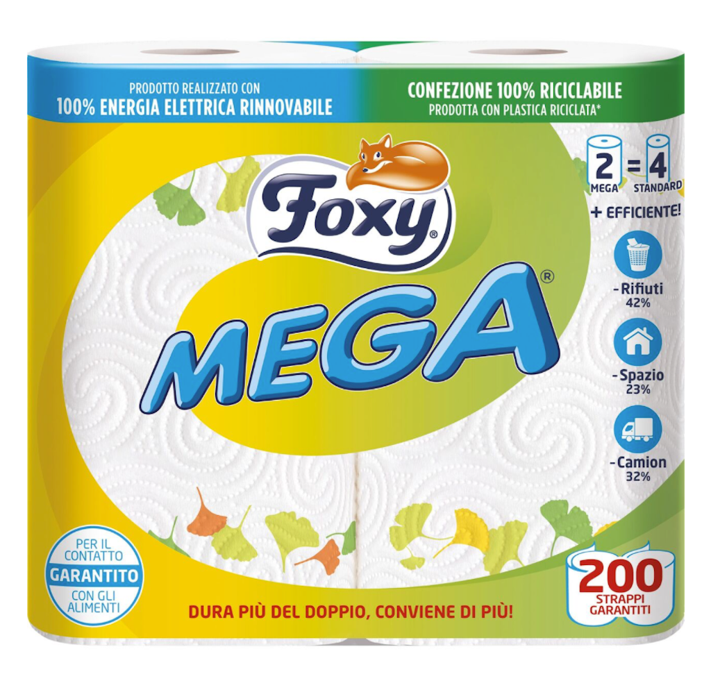Foxy Mega, Haushaltspapier, 2 Maxi Rollen