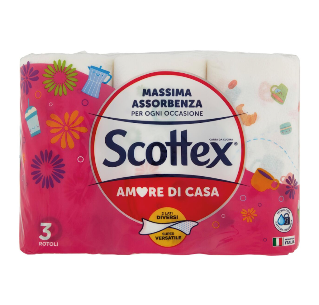 Scottex, Amore di Casa, Haushaltspapier, 3 Rollen