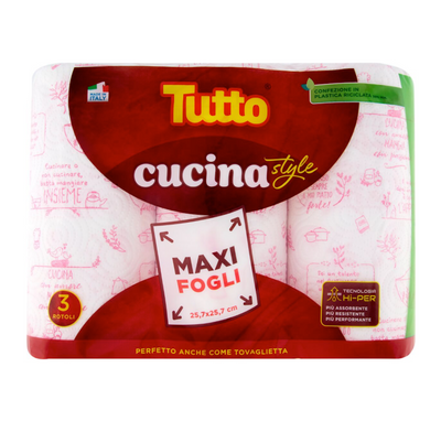 Tutto, cucina style, Haushaltspapier, 3 Maxi Rollen