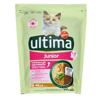 Ultima, Trockenfutter für Katzen, Junior 1 - 12 Monate, Huhn, 440 gr.