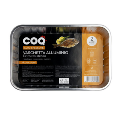 Coq, Aluminiumschale ohne Deckel, 6 Portionen, 2 Stück