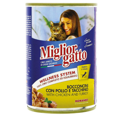 Mister Gatto, Häppchen mit Huhn und Truthahn, 405gr