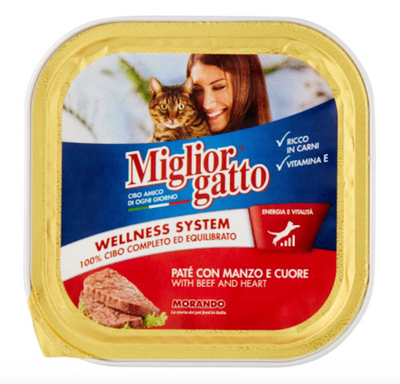 Miglior Gatto, Patè mit Rindfleisch und Herz, 100gr