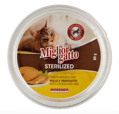 Miglior Gatto, Mousse mit Huhn und Schinken, 85gr