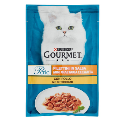 Purina, Gourmet Perle, Filets in Sauce, mit Huhn, 85gr.