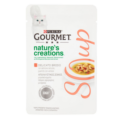 Purina, Gourmet Nature's Creations, Soup, mit Lachs und Gemüse, 40gr.