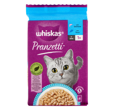 Whiskas, Pranzetti, mit Lachs und Thunfisch, 6x50gr.