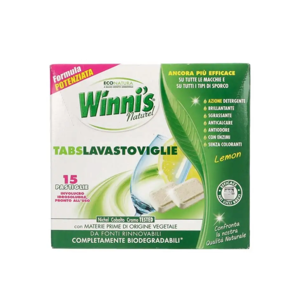 Winni's Naturel, Geschirrspültabs, Zitrone, 15 Tabs