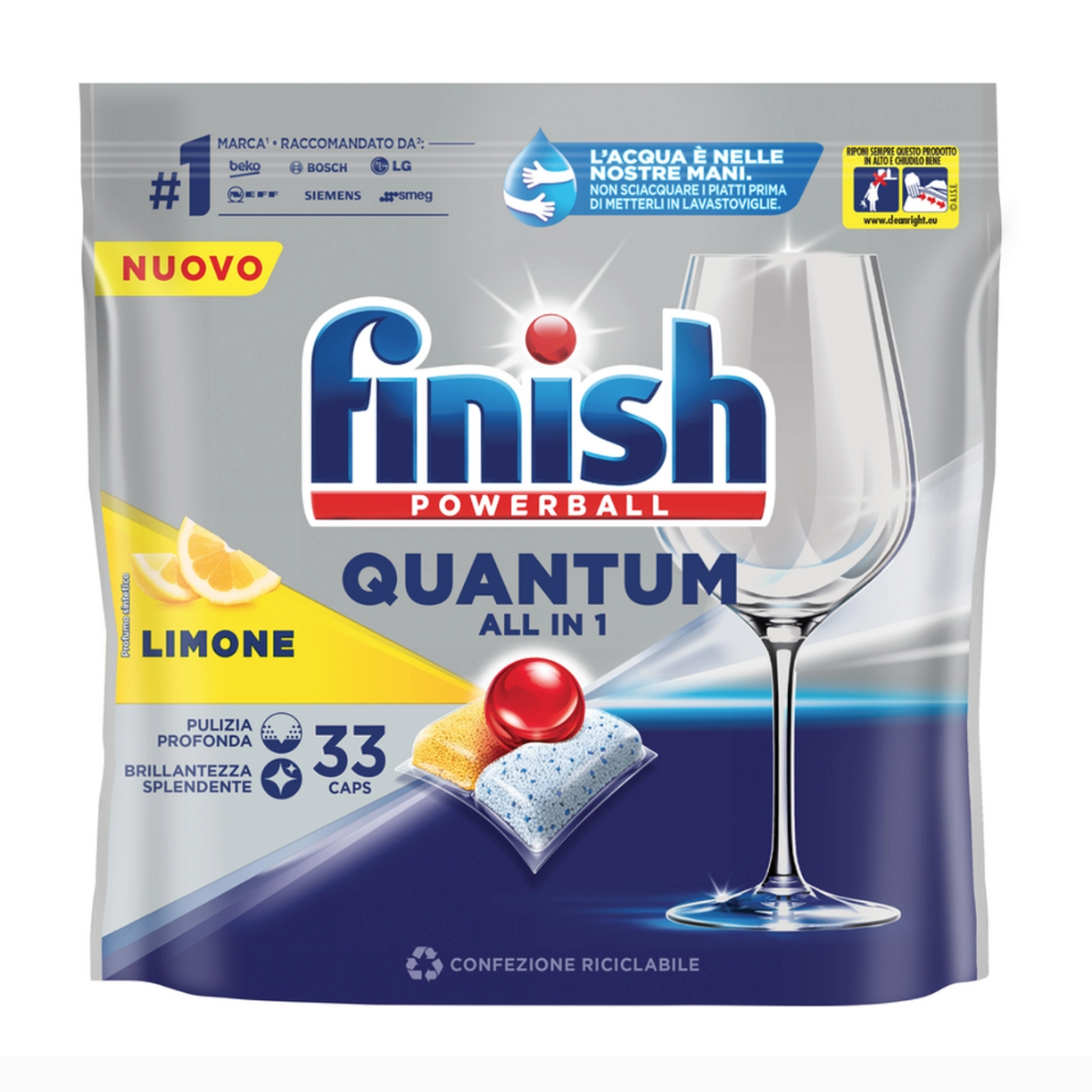 Finish Quantum All in 1, Geschirrspültabs, Zitrone, 18/27/33/40/63 Tabs