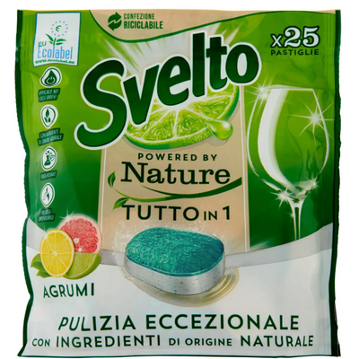 Svelto Nature Tutto in 1, Geschirrspültabs, Zitrusfrüchte, 15/25 Tabs