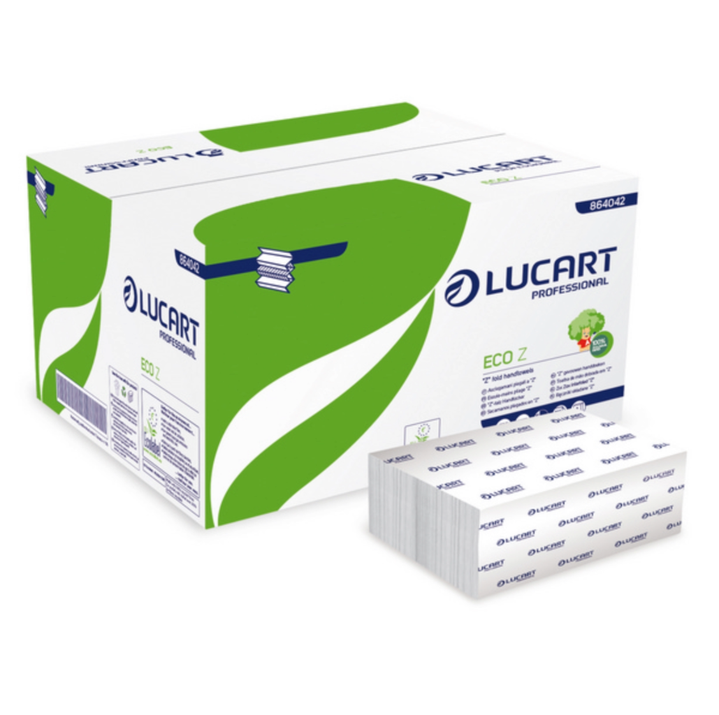 Lucart Eco, Recycling-Handtücher Z-Falz, 22.5x24, 3000 Blatt pro Packet