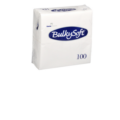 Bulky Soft Servietten, 40x40 cm, 2-lagig, 1/8-Kopffaluzung, weiss, 2000 Servietten (20x100Stk.)