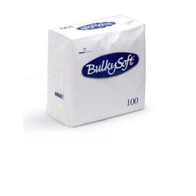 Bulky Soft Servietten, 40x40 cm, 3-lagig, 1/4-Falzung, weiss, 1000 Servietten (10x100Stk.)