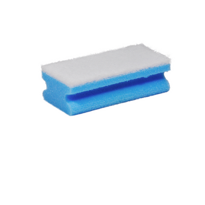 CLEAN and CLEVER Pflegeschwamm PRO 61, 7 × 15 cm, blau / weiss, 6 Stk.