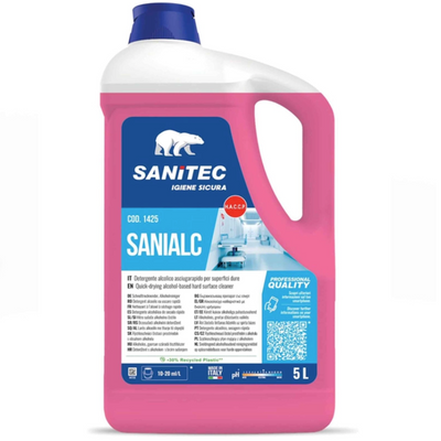 Sanitec SANIALC Reinigungsmittel Konzentrieren Multi Oberfläche Entfetter Fußböden, 5 L