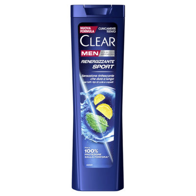 Clear Men, Erfrischendes Sport-Shampoo, Minz und Zitrone, 225 ml